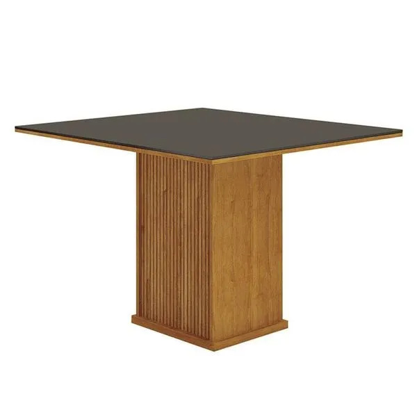 Mesa De Jantar Napoli 90x90 Reto Freijó Decor Chumbo - Leifer Móveis