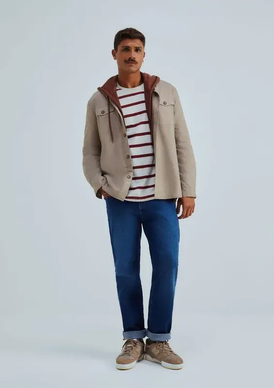 Calça Jeans Básica Masculina Reta Tradicional - Azul 040