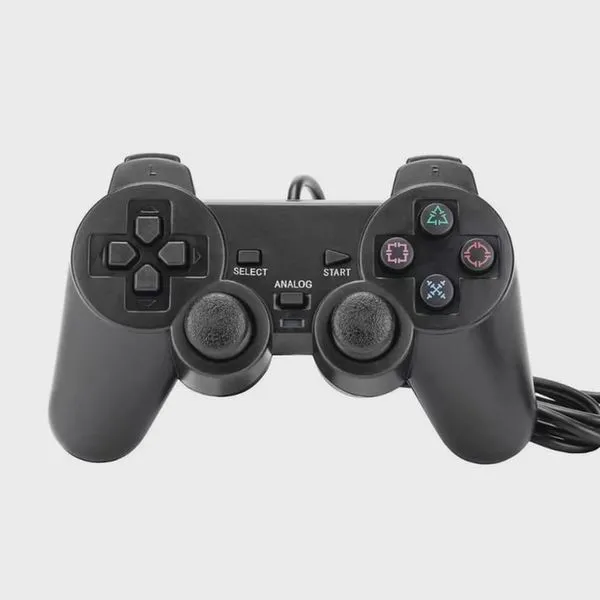 Controle para PS2 com Fio Aquilae Manete Compatível com Playstation 2 com Vibração e Botões Analógicos Preto Controle para PS2 com Fio Aquilae Manete Compatível com Playstation 2 com Vibração Preto