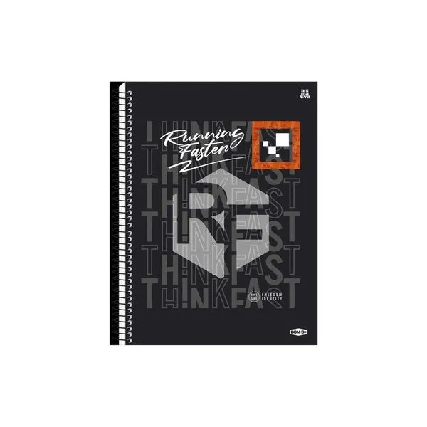 Caderno Universitario Masculino Faster Running Faster 2 1 Materia 80 Folhas 20cm X 27,5cm Preto Caderno Universitario Masculino Faster Running 2 Faster 80 Folhas 1 Materia 20cm X 27,5cm Preto