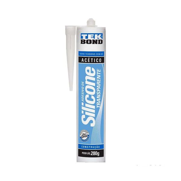 Adesivo de Silicone Acético 280g Transparente Incolor Tekbond