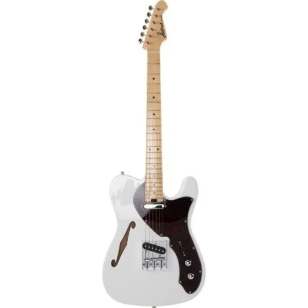 Guitarra Elétrica Pro II TEG-TL White Tortoise Pickguard com Captadores Single Coil, Corpo em Okoume, Branco Aria Guitarra Elétrica Pro II TEG-TL White Tortoise Pickguard com Corpo em Okoume, Branco Aria Guitars