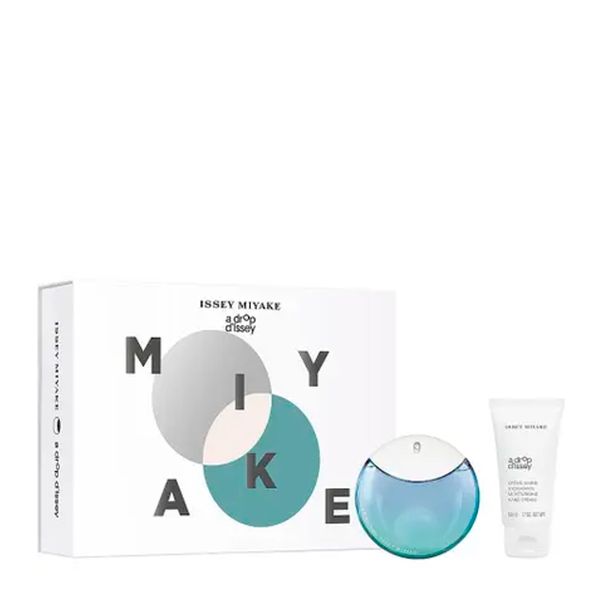 Kit Perfume Issey Miyake a Drop D'issey Feminino - Eau de Parfum 50ml + Creme para Mãos 50ml - Caixa Verde Kit