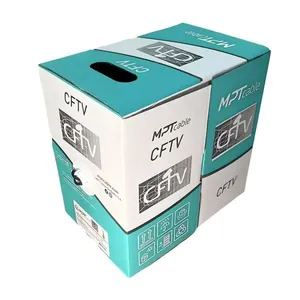 Cabo CFTV MPT Condutores 4P X 24AWG CMX 305M para Circuito Fechado de TV Azul Cabo CFTV MPT Condutores 4P X 24AWG CMX 305M Azul