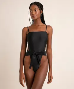 maiô body asa delta com amarração sem bojo decote reto proteção uv50+ além dos mares rio de janeiro ludmilla preto P