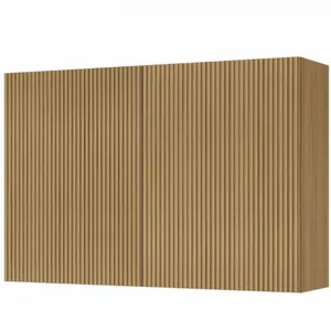 Armário Aéreo Nesher Rainha em MDF 15mm com 2 Portas e 1 Prateleira - 120cm de largura Nature