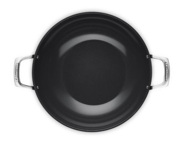 WOK LE CREUSET COM ALÇA NON-STICK CERAMIC ESSENTIAL 32CM 51319320010598