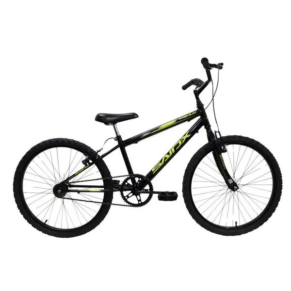 Bicicleta Aro 24 Saidx Premium Infantil Unissex Mono Sem Marcha Preto Amare