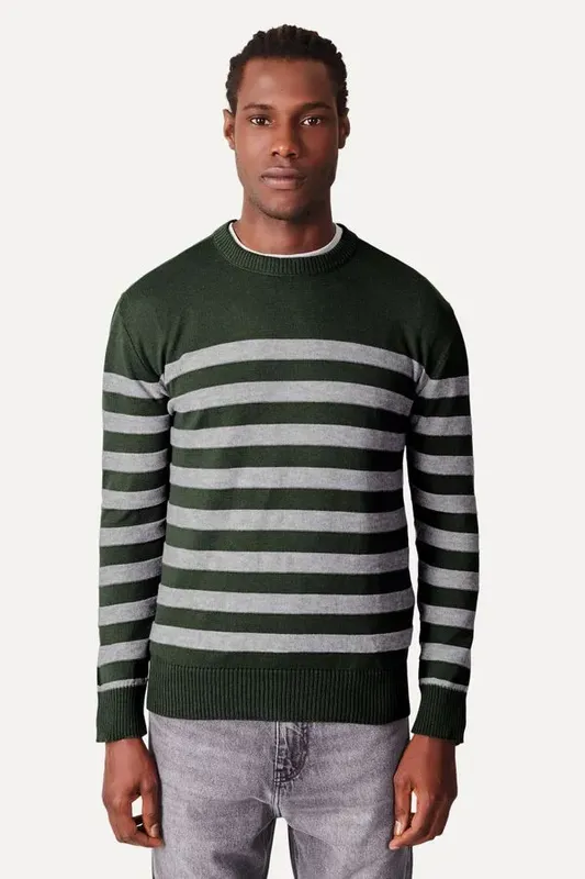 Tricot Listra Textura P Verde Mata - M