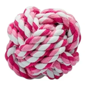 Brinquedo Pet Bola De Corda Savana Rosa Morango (MP)