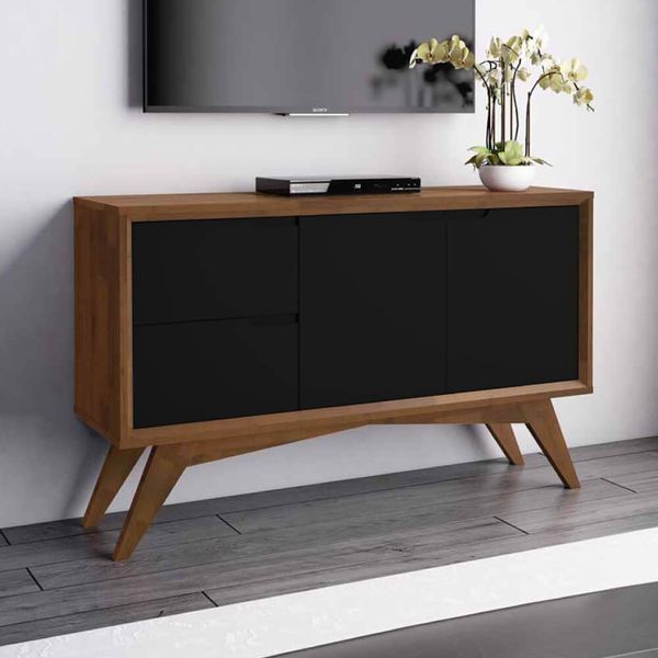 Buffet Star com 2 Portas - Pinhão/Preto