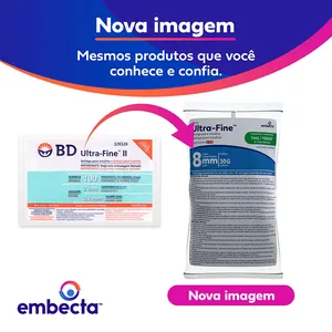 Seringa para Insulina BD Ultra-Fine com Agulha 8mm 100UI - 10 Unidades