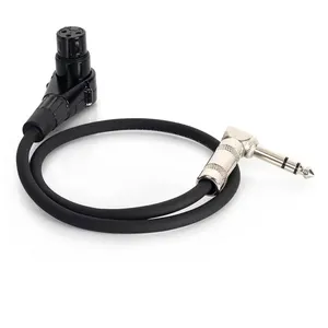 Cabo Adaptador XLR Fêmea 90º para P10 Macho 90ºEstéreo 20 centímetros