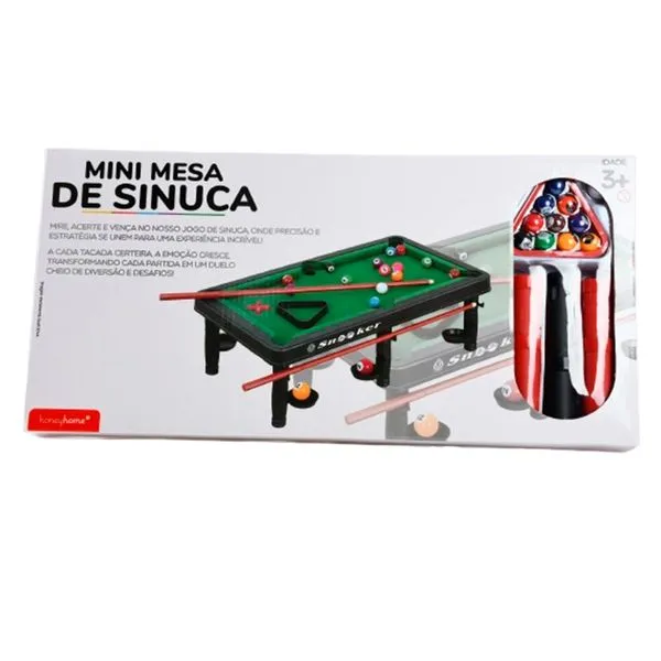 Mini Mesa de Sinuca Hora da Diversão Plástico 21 Peças LM3238 - honeyhome
