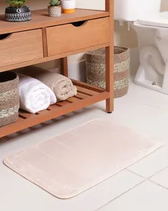 Tapete Para Banheiro Olinda 40cm x 60cm Felpudo Bege UN
