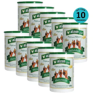 Kit 10 Ração Alcon Club Papa Filhote Pássaros Super Premium 600g