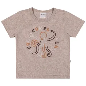 Camiseta Infantil Elian 2 Marrom Claro (MP)