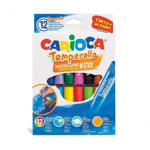 Kit de Tintas Guache em Bastão Twist & Paint 12 Unidades 24 Cores Multicoloridas Kit de Tintas Guache em Bastão Twist & Paint 12 Unidades Multicoloridas