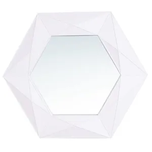 Espelho Redondo 55cm Plástico Cazza Origami Branco