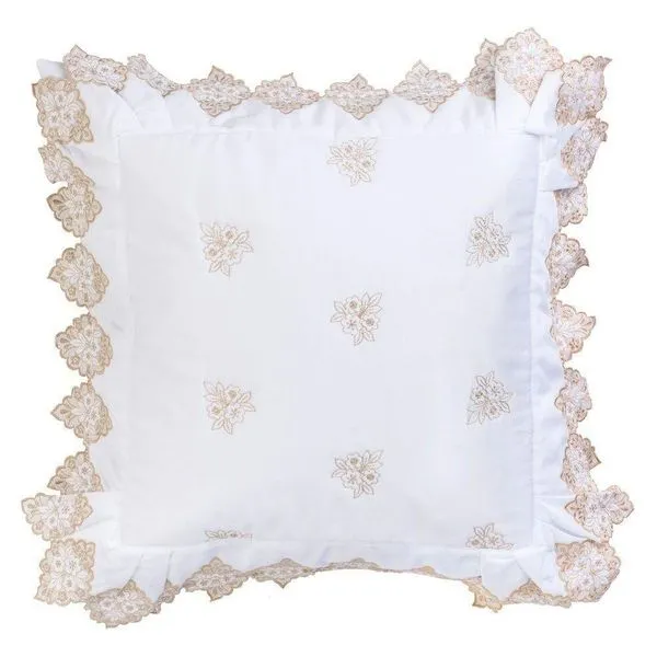 Almofada Decorativa Sensualle Com Refil Percal 400 Fios 100% Algodão - Branco