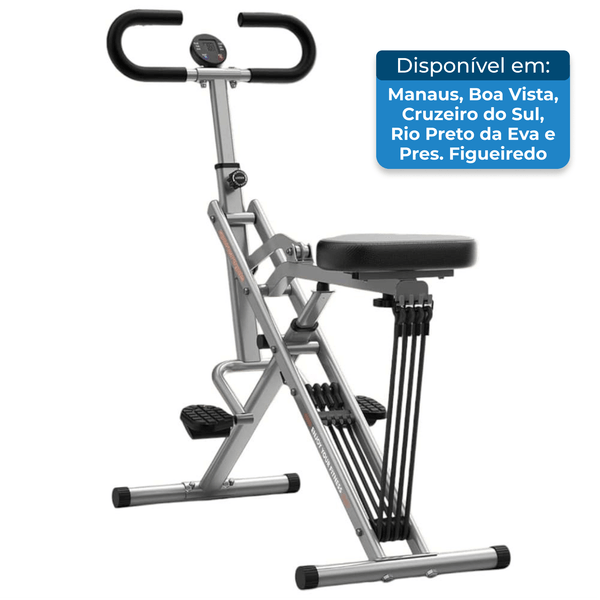 Máquina Sportsroyals para Treino Glúteos, Coxas, Abdominais 330 Libras Cinza A-BI