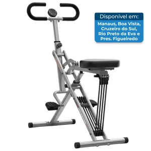 Máquina Sportsroyals para Treino Glúteos, Coxas, Abdominais 330 Libras Cinza A-BI