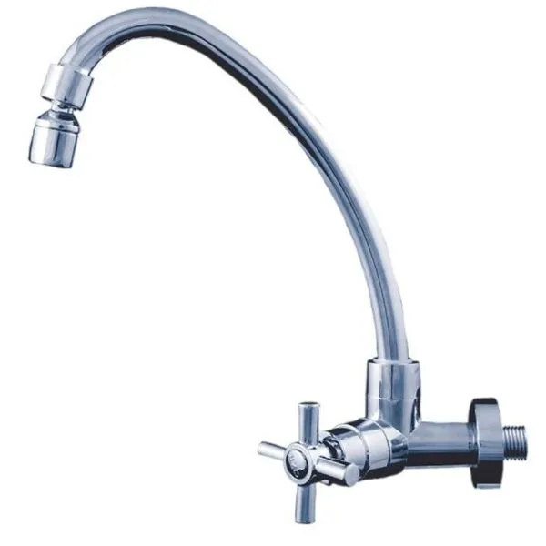 Torneira De Parede Para Cozinha Civitt Bica Móvel Cruzeta ABS Cromado (MP)