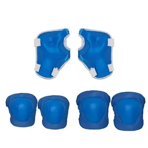 Kit Infantil De Proteção Esportiva Azul Joelheiras, Cotoveleiras E Protetores De Pulso Para Skate, Bike E Patins