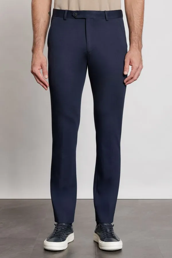 Calça Alfaiataria Malha Flex Marinho - 40
