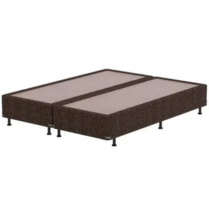 Base Box King Size Probel Century com Revestimento em Tecido Poliéster 38x193x203cm Marrom