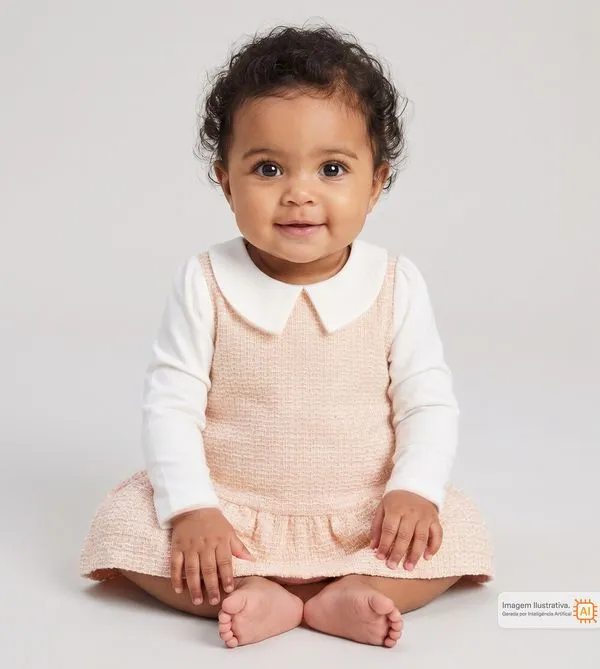 Vestido Tweed Rosa Rosa - G