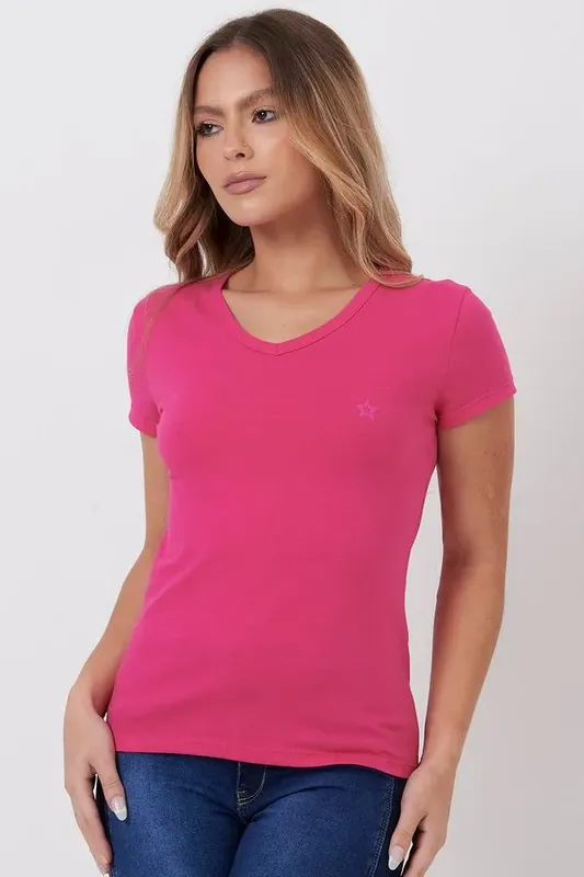 Blusa Decote v Planet Girls Pink P