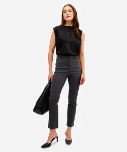 calça skinny feminina cós elástico cinza 44