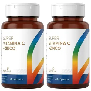 KIT 2X Super Vitamina C com Zinco 60 cápsulas - Natulha