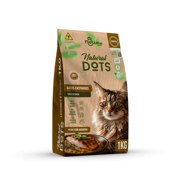 Ração Natural Dots Gatos Castrados 1kg