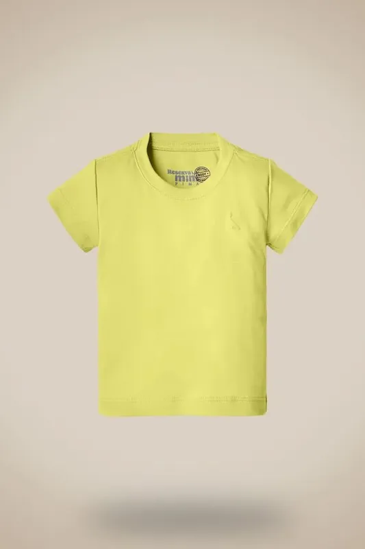 Camiseta Pima Mc Bb Melhor Do Mundo Amarelo Claro - G