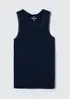 Regata Básica Infantil Menina Em Ribana Com Renda - Azul 010
