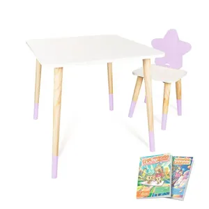 Kit Mesa e Cadeira Infantil Estrela G Lilás