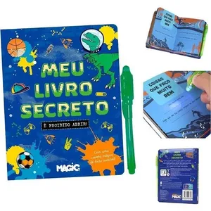 Diário Meu Livro Secreto 12x15cm 48 Páginas com Caneta de Luz Negra Ciranda Diário Meu Livro Secreto 12x15cm 48pg com Caneta Luz Negra Ciranda