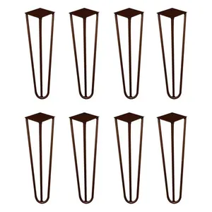 Kit 8 Pés De Metal 30 Cm Mesa De Canto Rack E Puffs Bronze