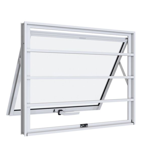 Janela Maxim Ar Alum Br Grade 60X60X4,7 Alumislim Sszk