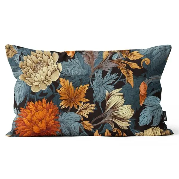 Capa Almofada Rinzeira Pássaros E Flores PAS2416 Microfibra 30x50cm PAS2416 - Tuti Gottô