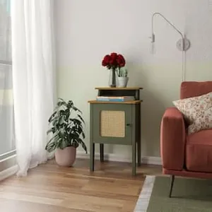 Mesa de Apoio Artely Charlotte com 1 Porta Verde