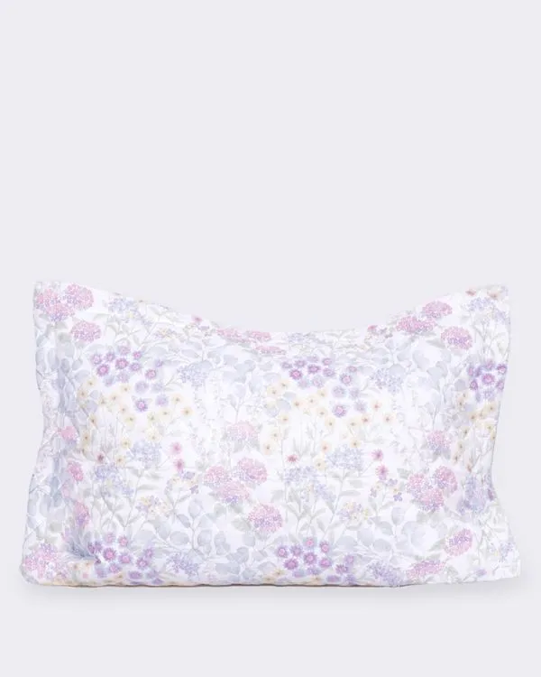 Porta Travesseiro Andreza 50cmx70cm Estampa Floral Lilás UN