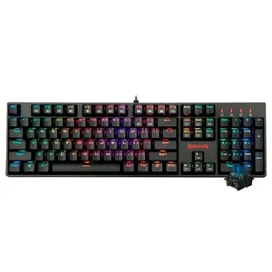 Teclado Gamer Mecânico Redragon K582RGB Surara USB RGB Anti-Ghosting Switches Outemu Preto Teclado Gamer Mecânico Redragon K582RGB Surara USB RGB Preto
