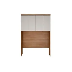 Armário Ponte Modulado Aéreo Casal/Queen 167cm Rizon/Linea c/4 Portas Cumaru/Fendi 25 - N. Horizonte
