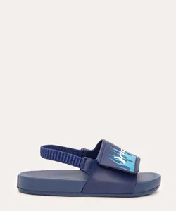 sandália infantil slide velcro rider azul 20-21