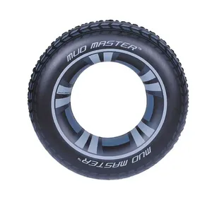 Boia Circular Inflável Estilo Pneu Mud Master 36016 para Piscina e Praia 91cm Bestway Boia Circular Inflável Pneu Mud Master 36016 91cm para Lazer na Água Bestway