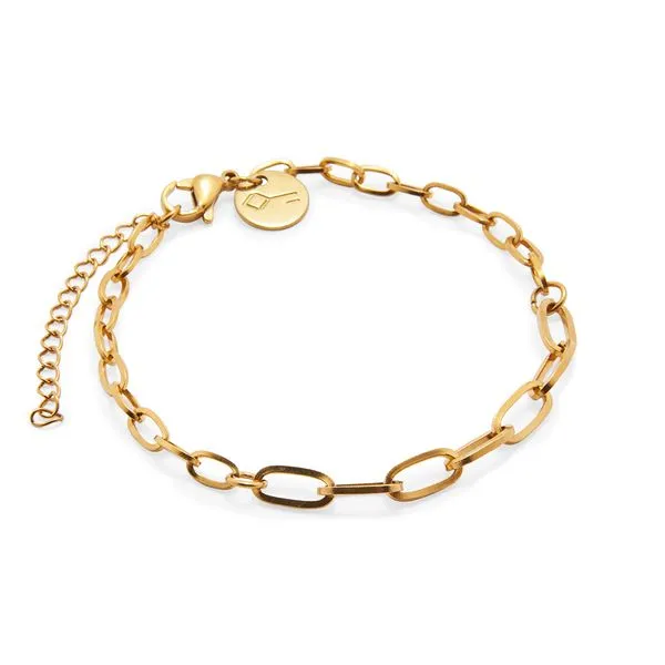 Pulseira Pizzolo de Aço Dourado Ajustável