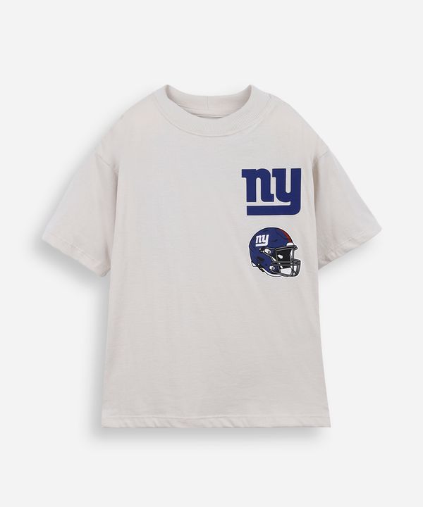 camiseta infantil de algodão giants nfl bege 6